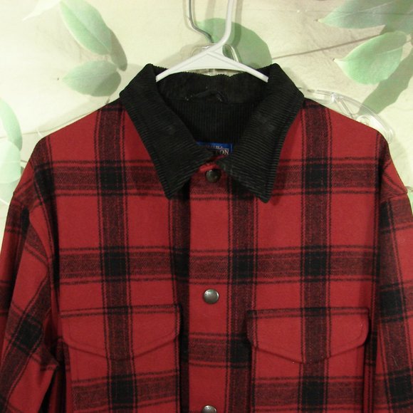 Mens Pendleton Wool Street Cruiser Coat 100 year celebration red plaid Large Jkt - Picture 5 of 16